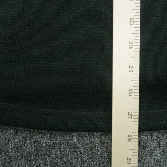 LL Bean Jacket Men Large Green Sweater Fleece Slightly Fitted Full Zip Pockets - Picture 6 of 7